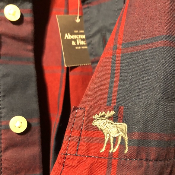 Abercrombie & Fitch men’s button up shirt. New - Picture 3 of 9